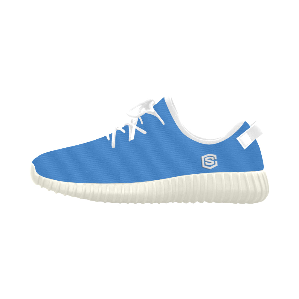 white logo Grus Women's Breathable Woven Running Shoes (Model 022)