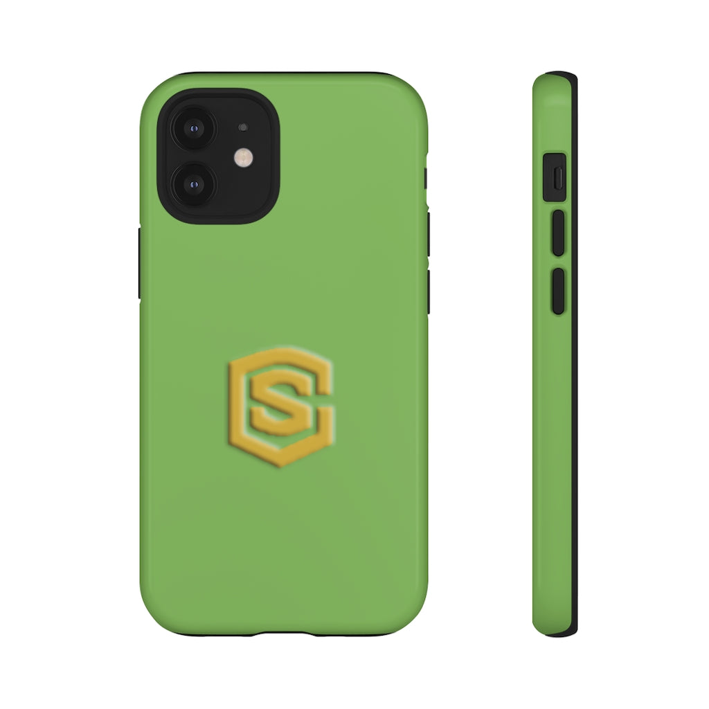 Light Green Tough Cases Gold Logo