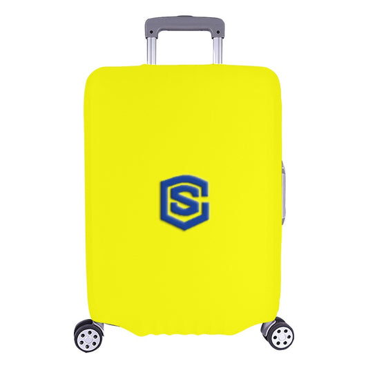 YELLOW LUGGAGE COVER WITH BLUE LOGO Luggage Cover (Large Size) (26"-28")