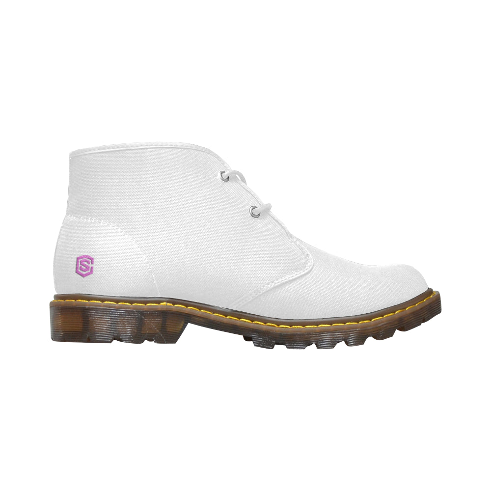 pink Men's Canvas Chukka Boots (Model 2402-1)