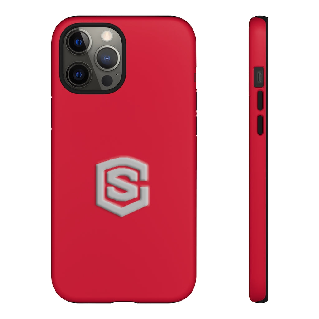 Red Tough Cases Silver Logo
