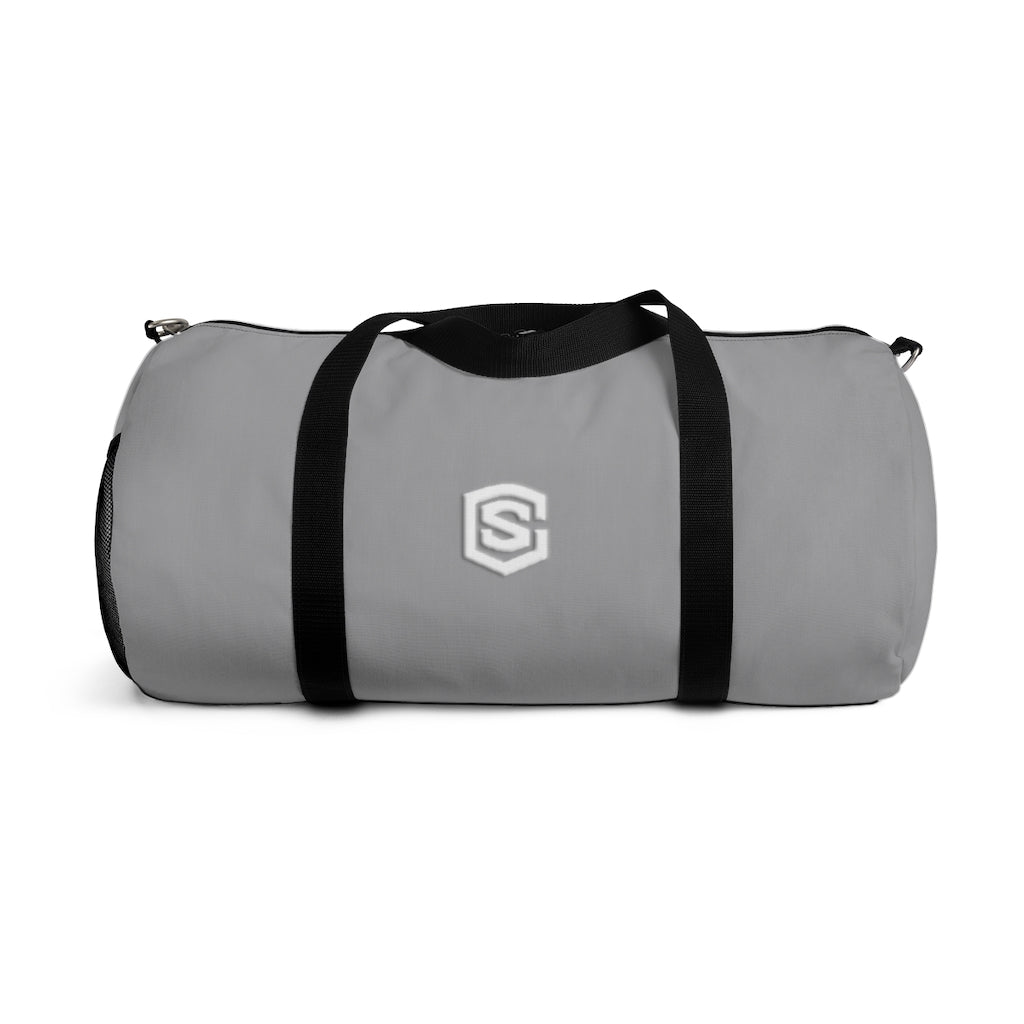 Grey Duffel Bag White Logo