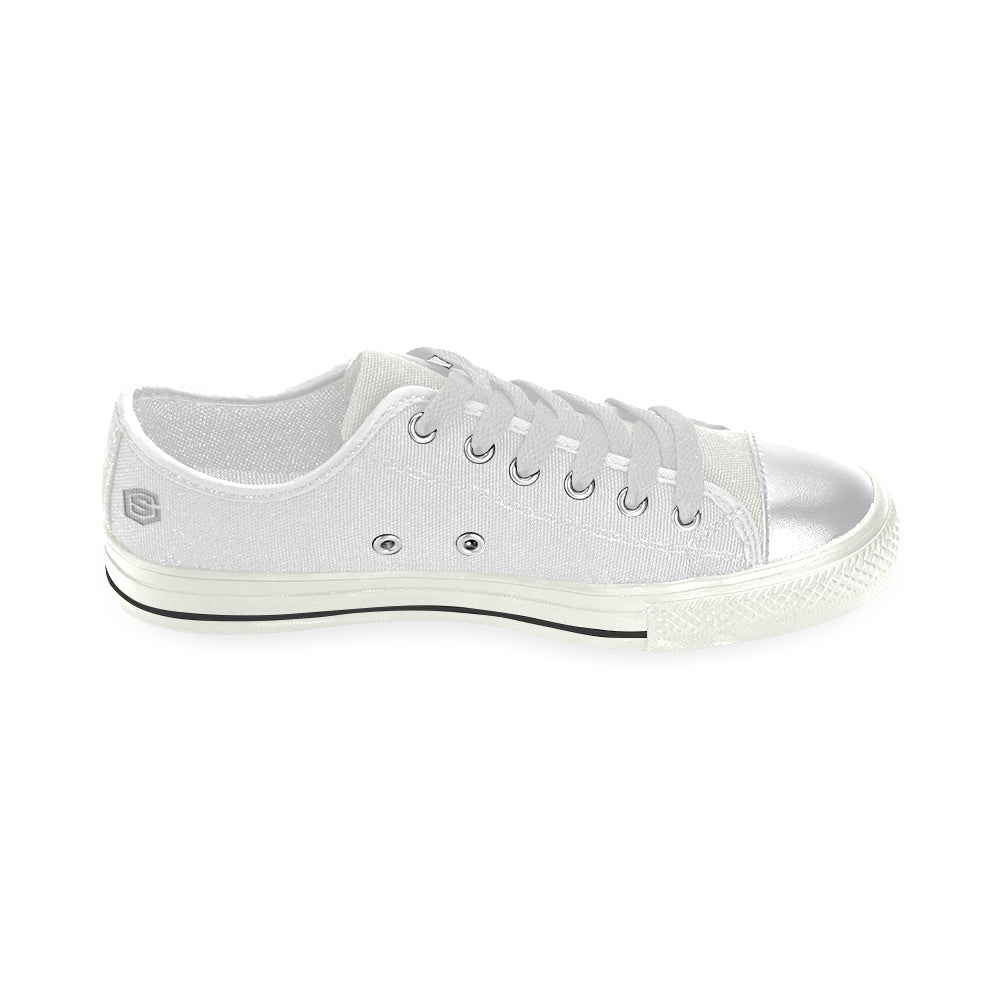 silver logo Women's Classic Canvas Shoes (Model 018)