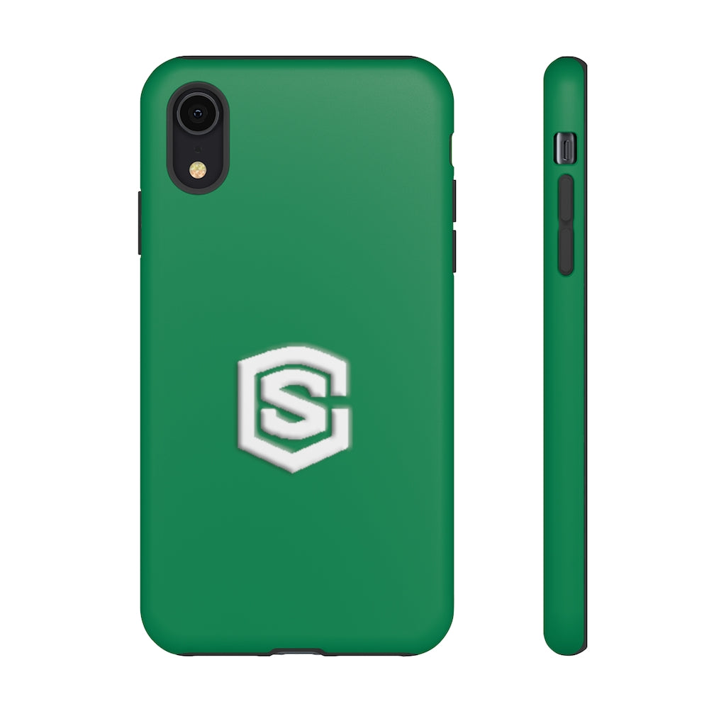 Green Tough Cases White Logo