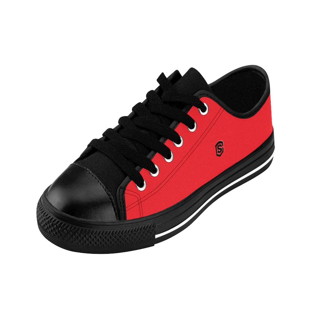 red Men's Sneakers - black logo