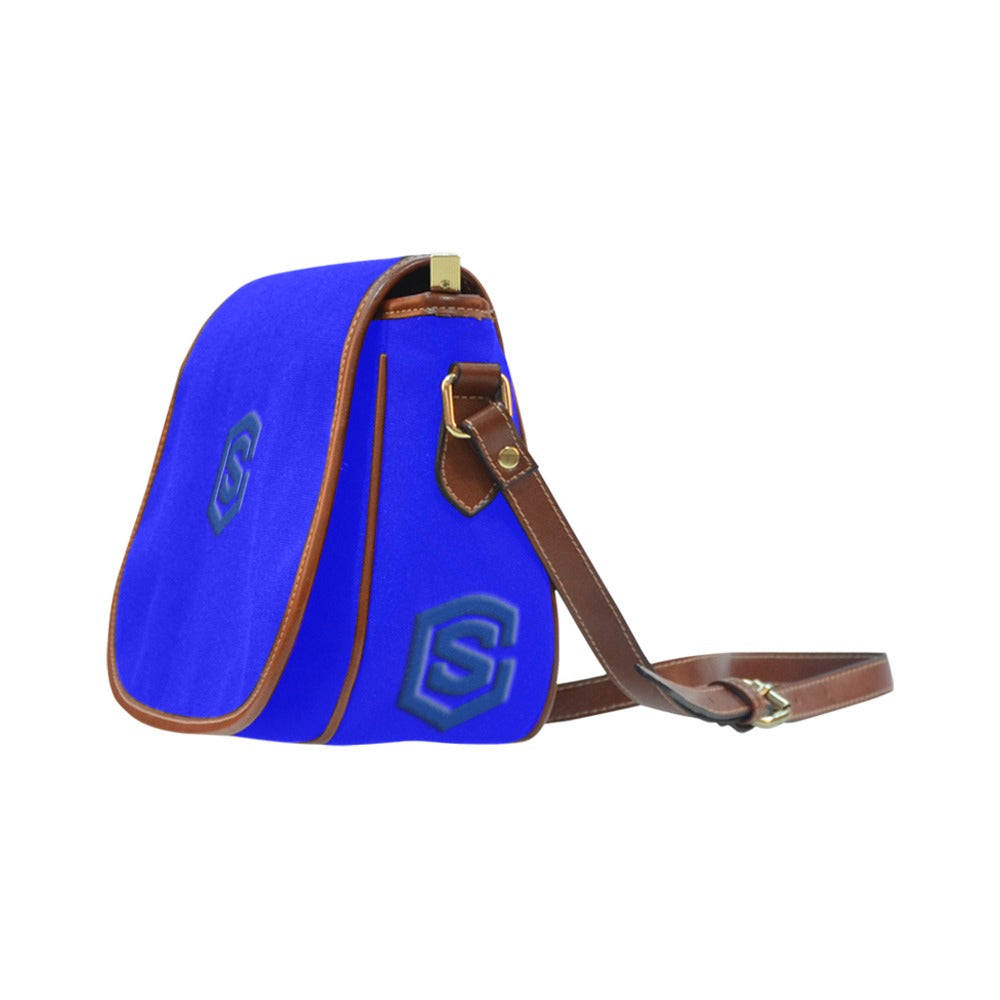 BLUE Saddle Bag WITH BLUE LOGO Saddle Bag (Model 1649) (Small)