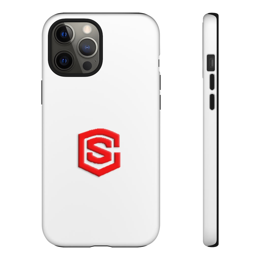 White Tough Cases Red Logo