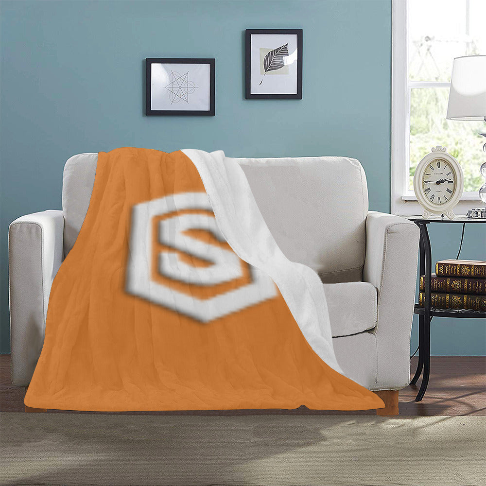 Orange Ultra-Soft Micro Fleece Blanket White Logo Ultra-Soft Micro Fleece Blanket 30"x40"