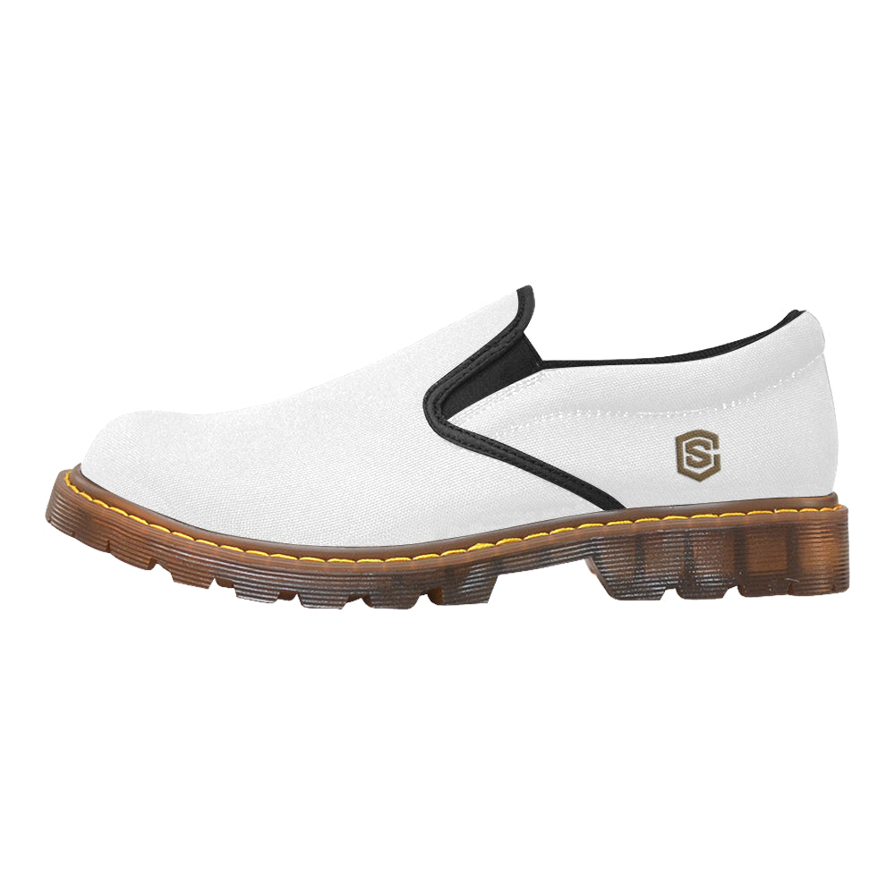 brown logo Martin Men's Slip-On Loafer (Model 12031)