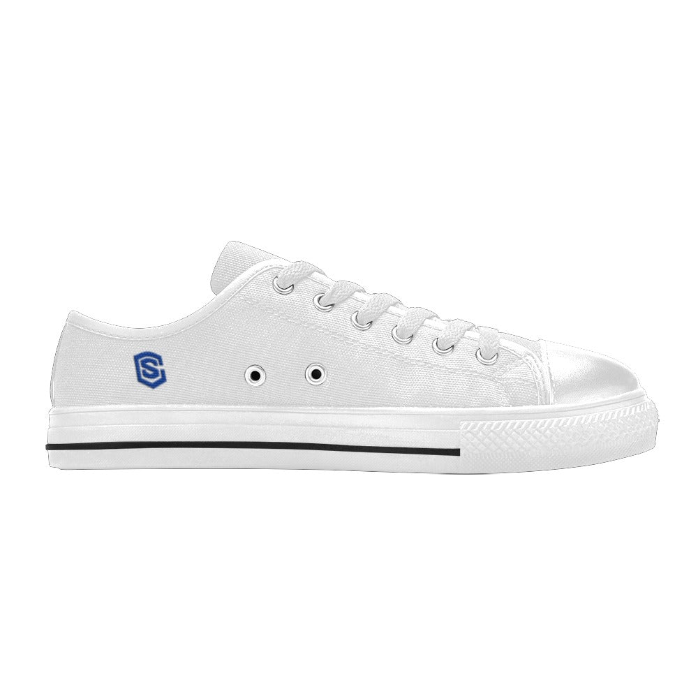 Blue logo Men's Classic Canvas Shoes (Model 018)