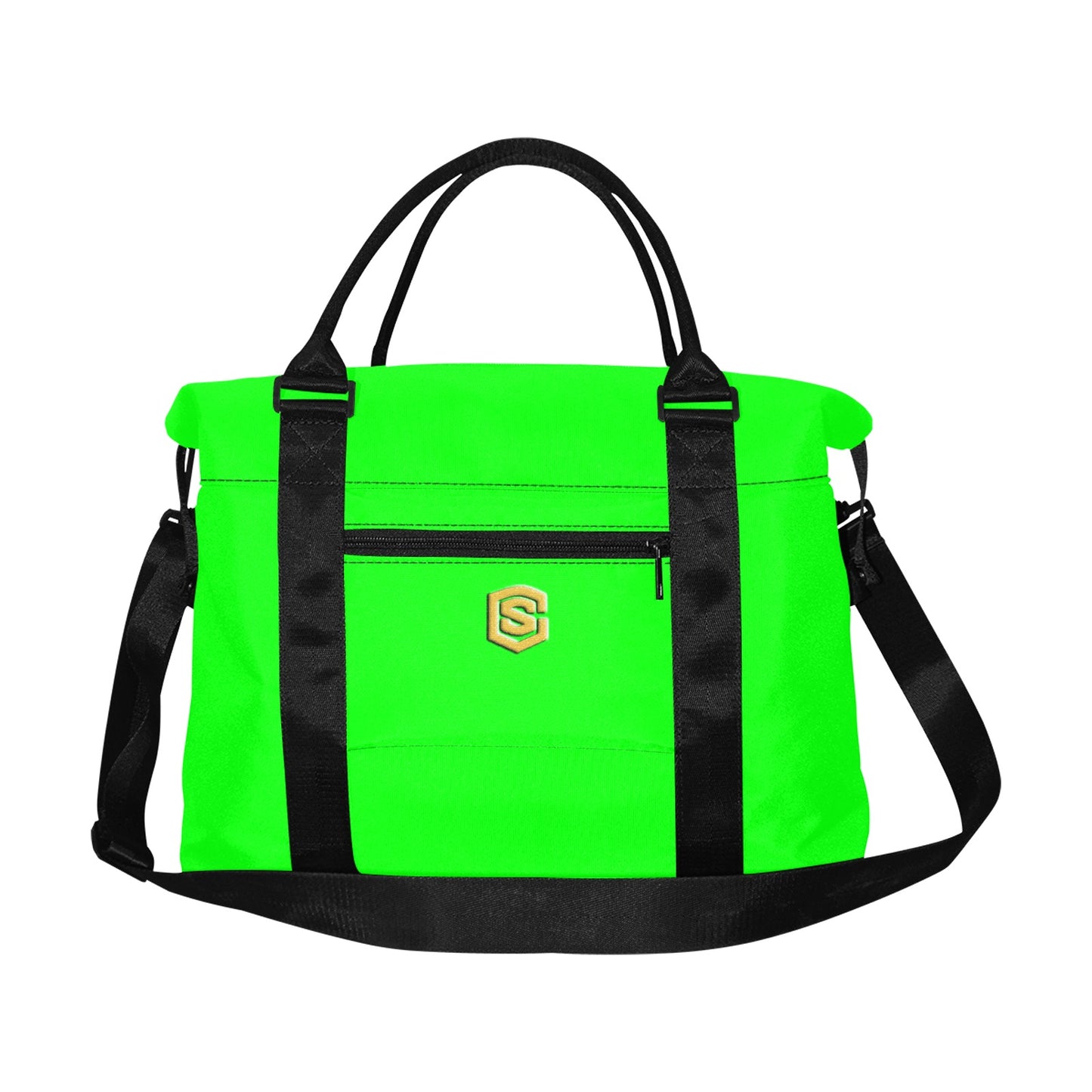 Green Large Capacity Duffle Bag With Gold Logo Large Capacity Duffle Bag(Model1715)