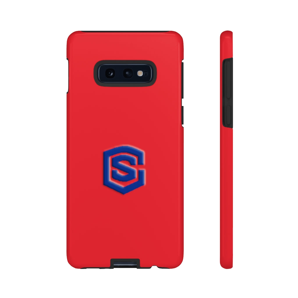 Red Tough Cases Blue Logo