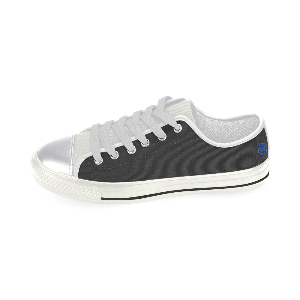 blue logo Women's Classic Canvas Shoes (Model 018)