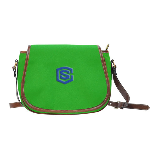 ORANGE Saddle Bag WITH BLUE LOGO Saddle Bag (Model 1649) (Small)