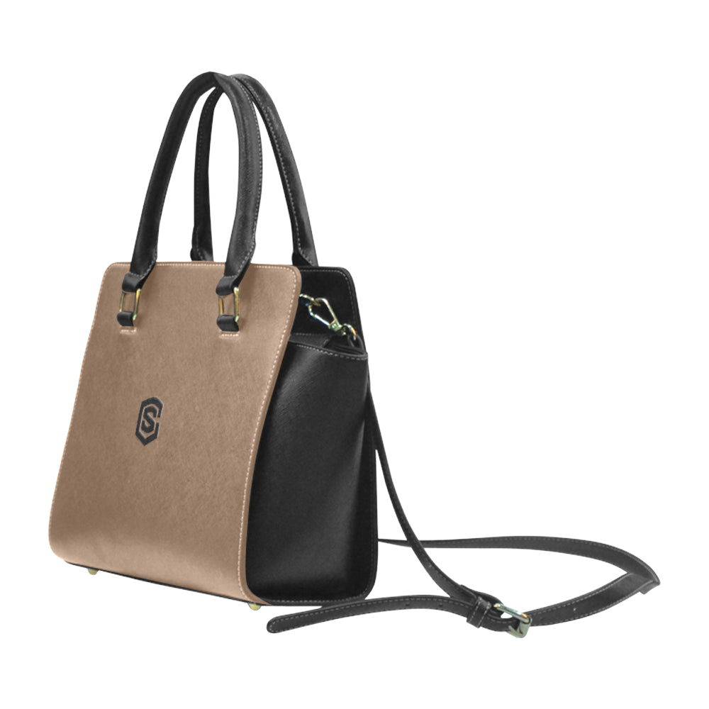 GREEN RIVET SHOULDER HANDBAG black logo Rivet Shoulder Handbag (Model 1645)