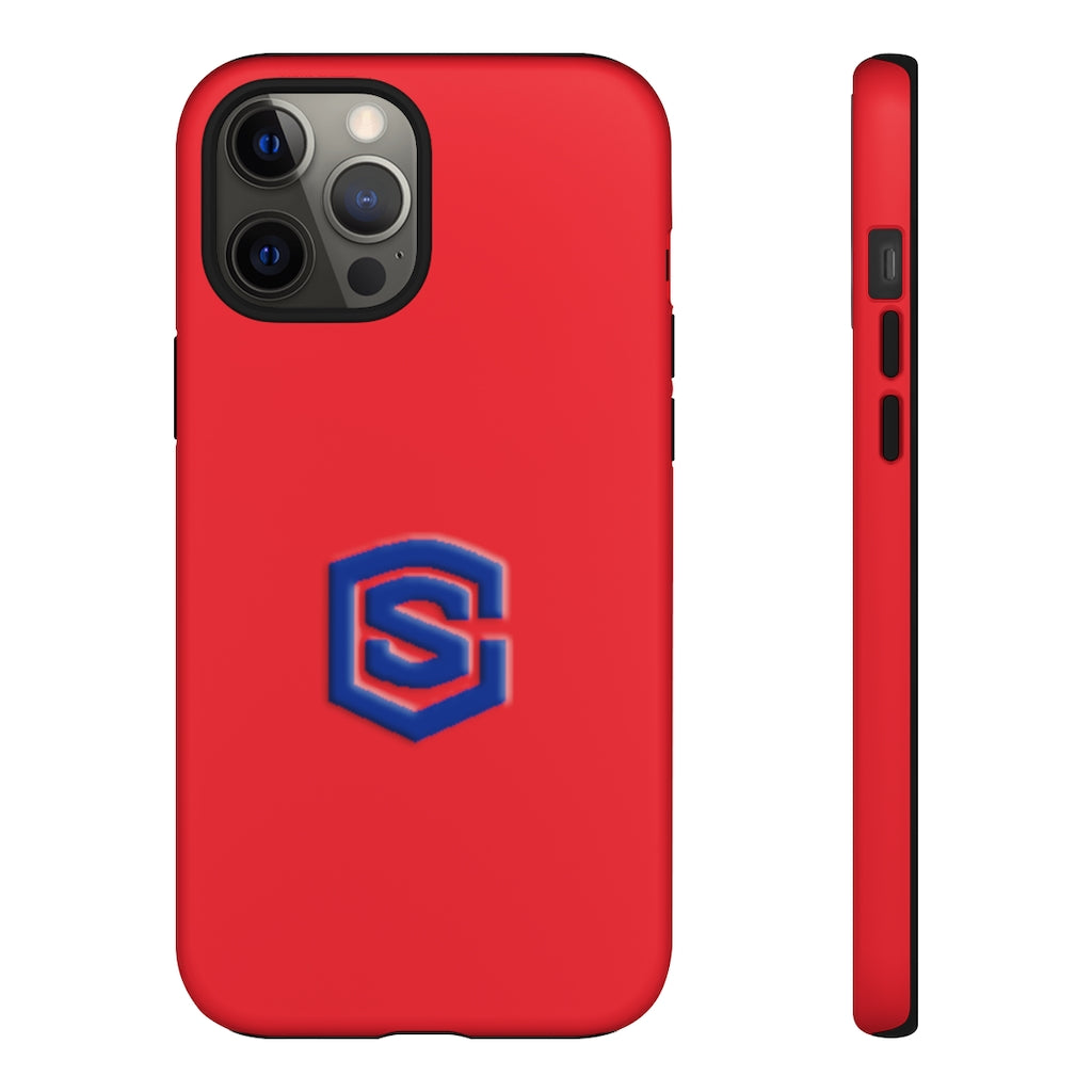 Red Tough Cases Blue Logo