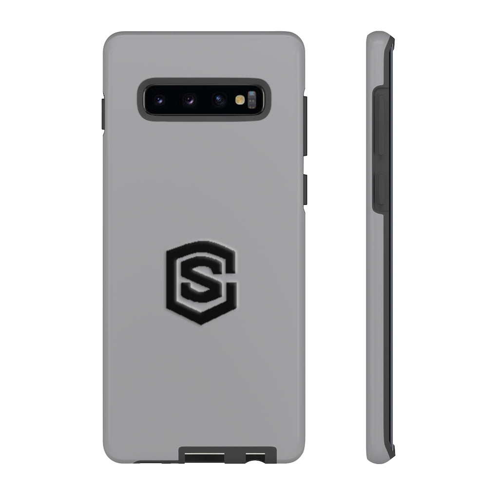Grey Tough Cases Black Logo