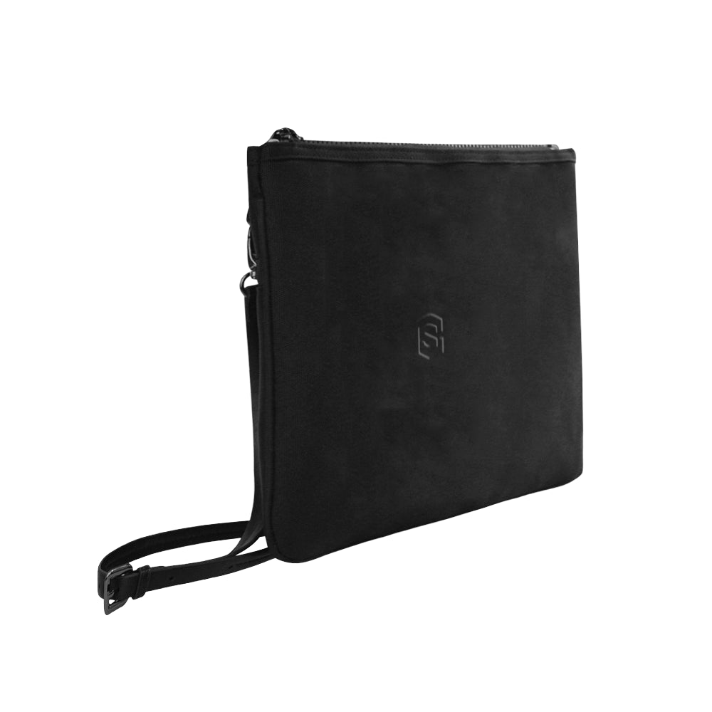 BLACK SLIM CLUTCH BAG black logo Slim Clutch Bag (Model 1668)