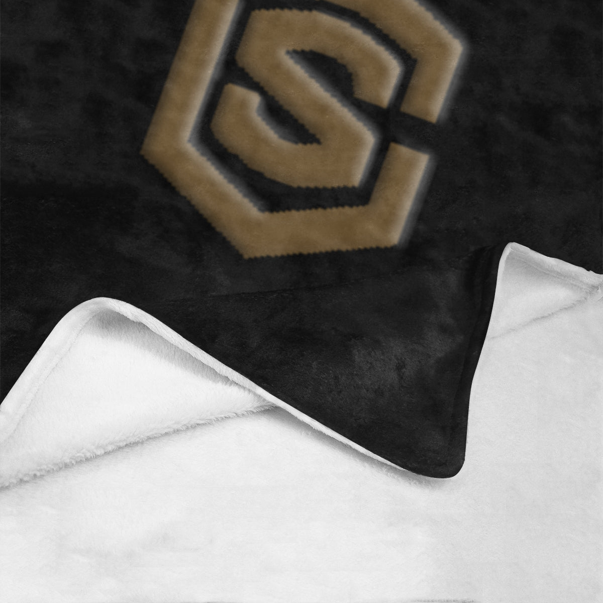 Black Ultra-Soft Micro Fleece Blanket with Brown Logo Ultra-Soft Micro Fleece Blanket 30"x40"