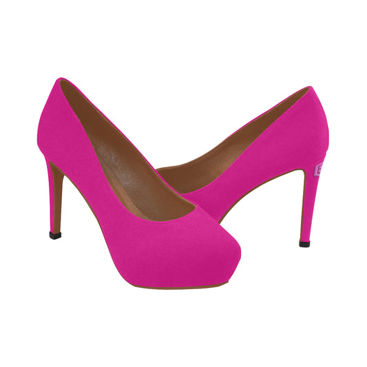 PURPLE Women's High Heels pink logo Women's High Heels (Model 044)