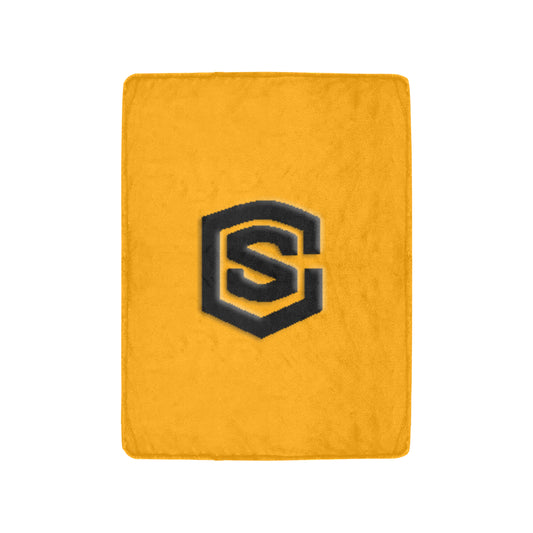 Orange Ultra-Soft Micro Fleece Blanket with Black Logo Ultra-Soft Micro Fleece Blanket 30"x40"
