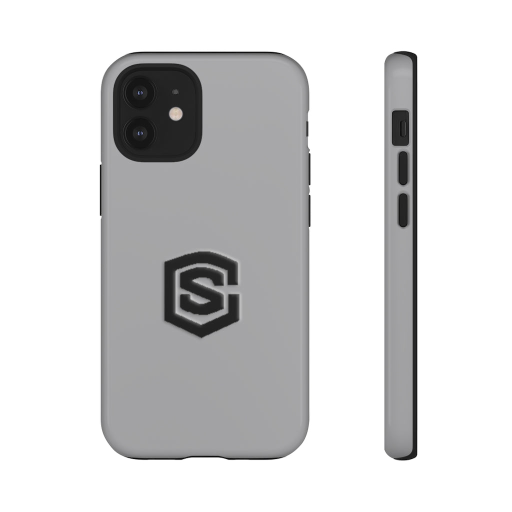 Grey Tough Cases Black Logo