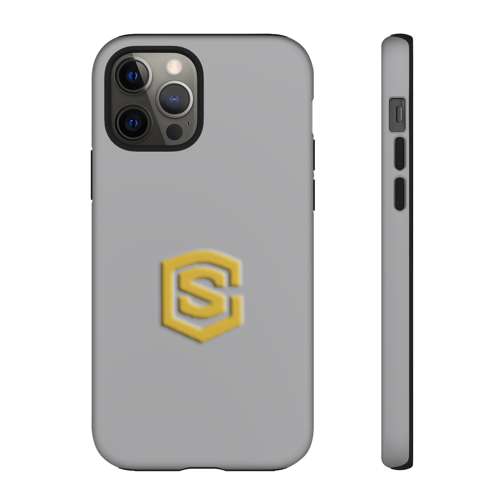 Grey Tough Cases Gold Logo
