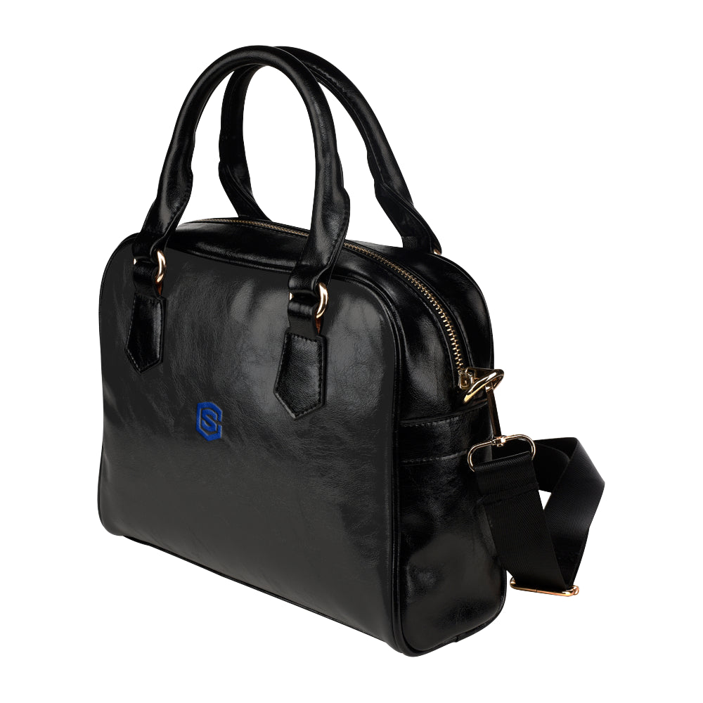 BLACK Shoulder Handbag blue logo Shoulder Handbag (Model 1634)