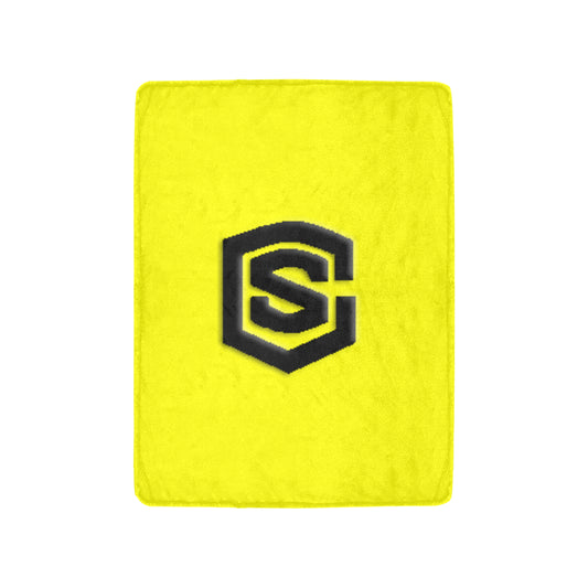 Yellow Ultra-Soft Micro Fleece Blanket with Black Logo Ultra-Soft Micro Fleece Blanket 30"x40"