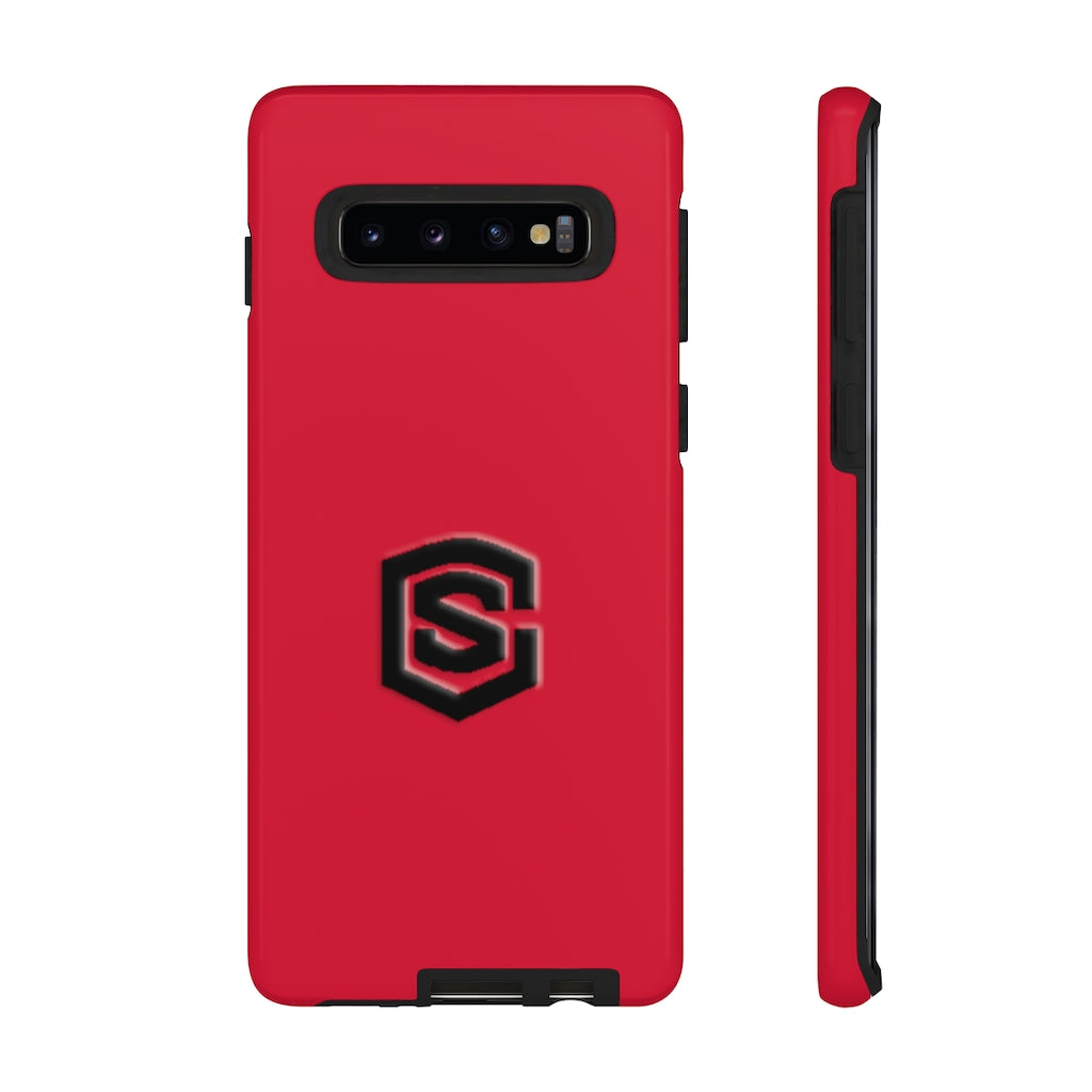 Red Tough Cases Black Logo
