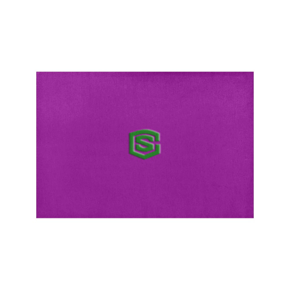 Purple Placemats 12" x 18" With Green Logo Placemats 12" x 18" (Set of 2)