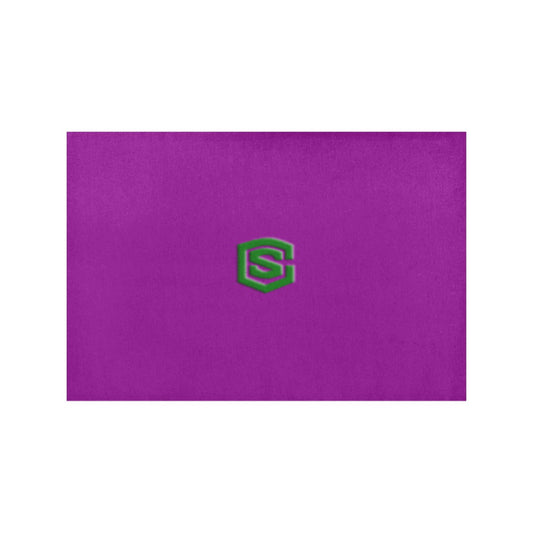 Purple Placemats 12" x 18" With Green Logo Placemats 12" x 18" (Set of 2)