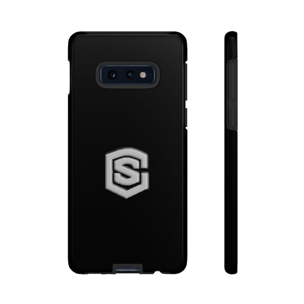 Black Tough Cases Silver Logo
