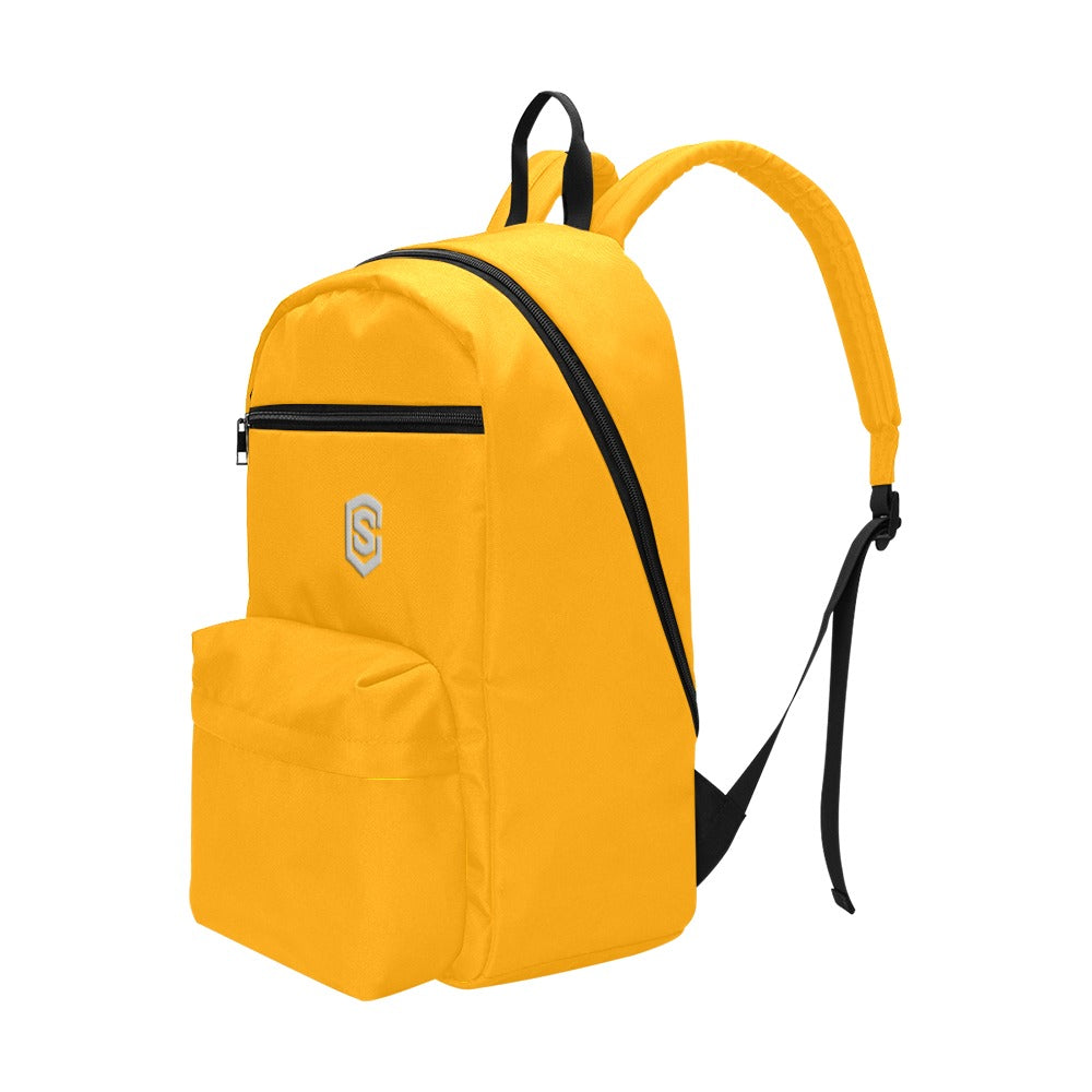 Orange Travel Backpack With Silver Logo Travel Backpack(Large Capacity)(Model 1691)