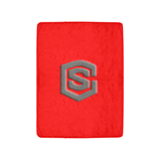 Red Ultra-Soft Micro Fleece Blanket with Gray Logo Ultra-Soft Micro Fleece Blanket 30"x40"