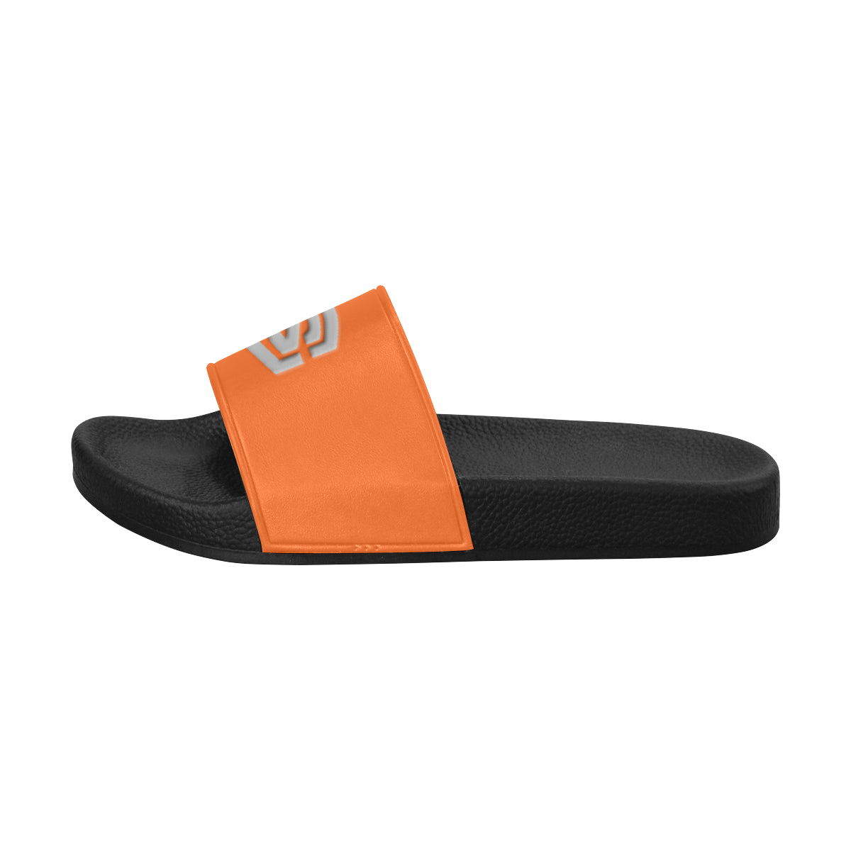 silver logo Men's Slide Sandals (Model 057)