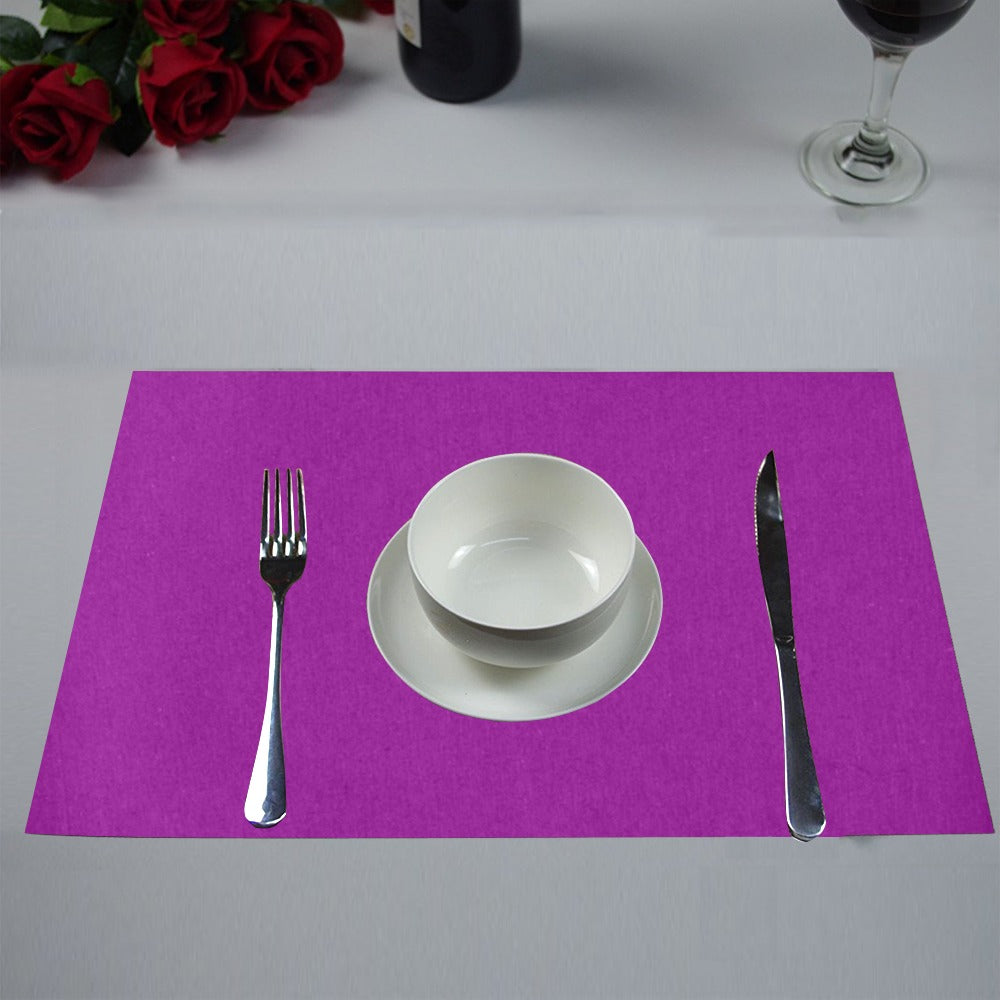 Purple Placemats 12" x 18" With Black Logo Placemats 12" x 18" (Set of 2)