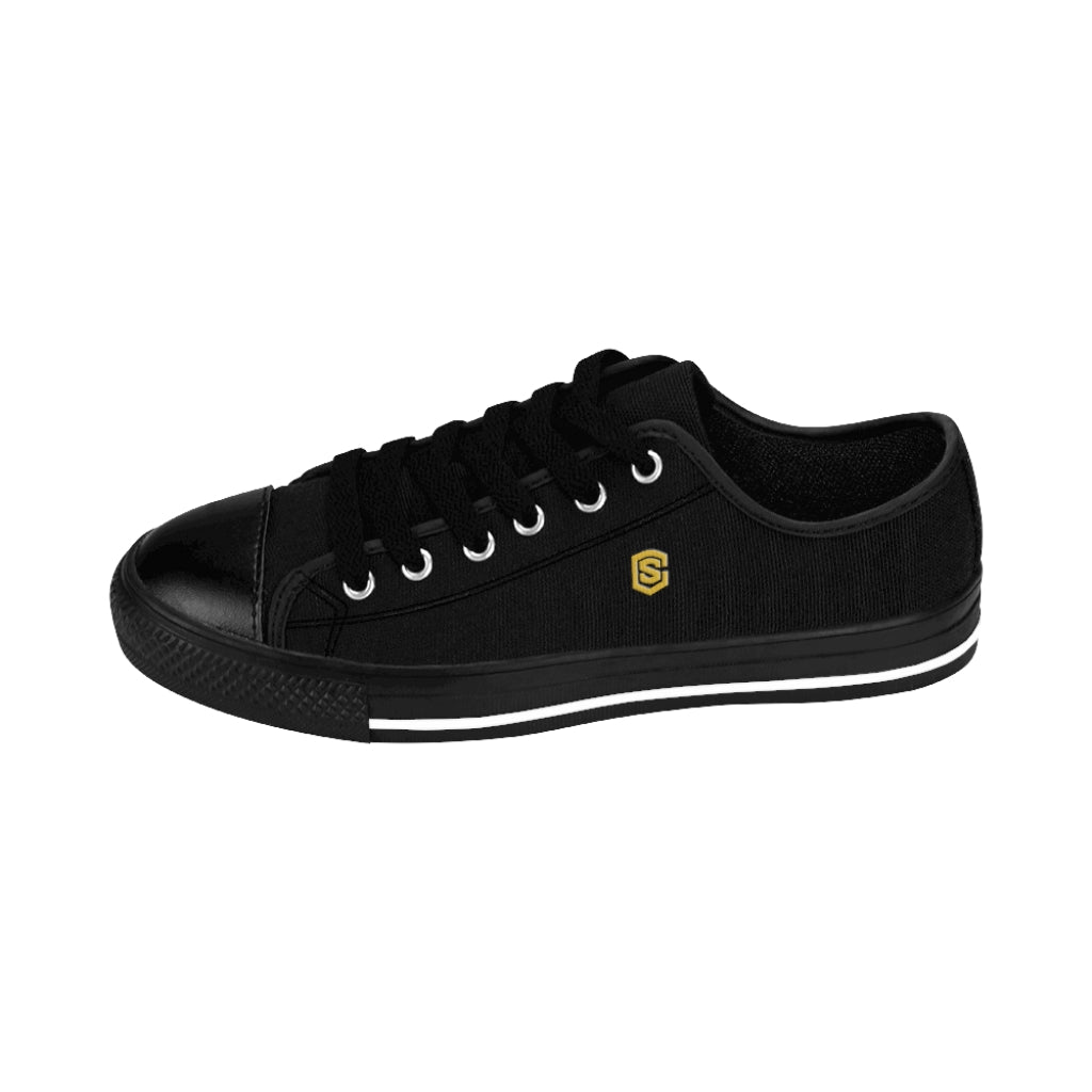 Black Men's Sneakers - golden logo
