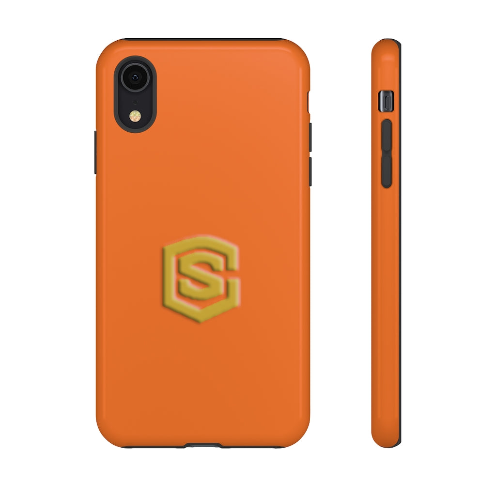 Orange Tough Cases Gold Logo