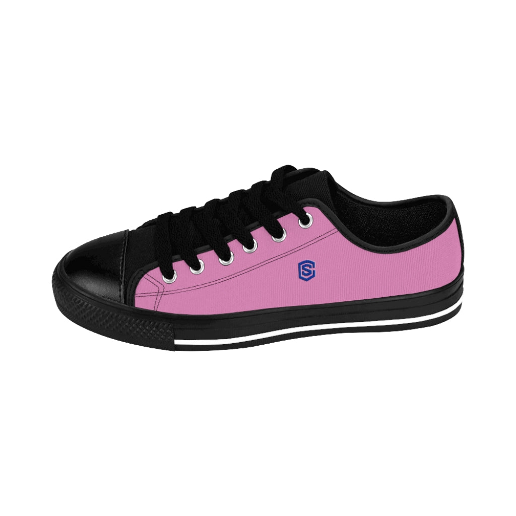 pink Men's Sneakers - blue logo