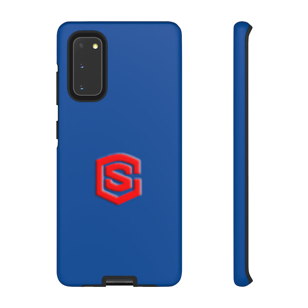 Blue Tough Cases Red Logo