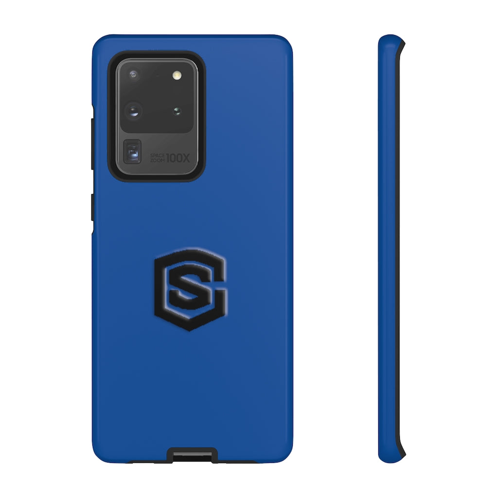 Blue Tough Cases Black Logo