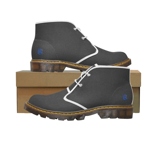 blue Men's Canvas Chukka Boots (Model 2402-1)