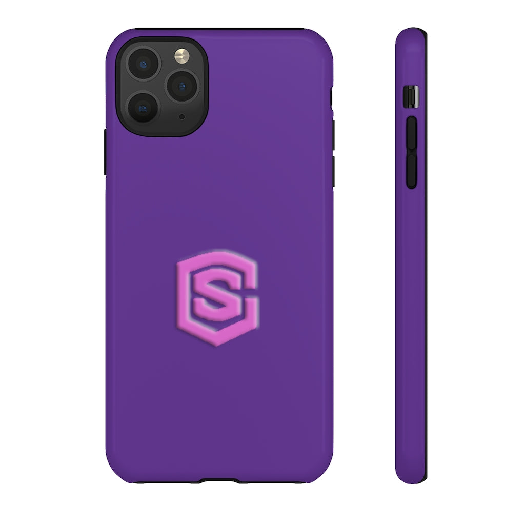 Purple Tough Cases Pink Logo