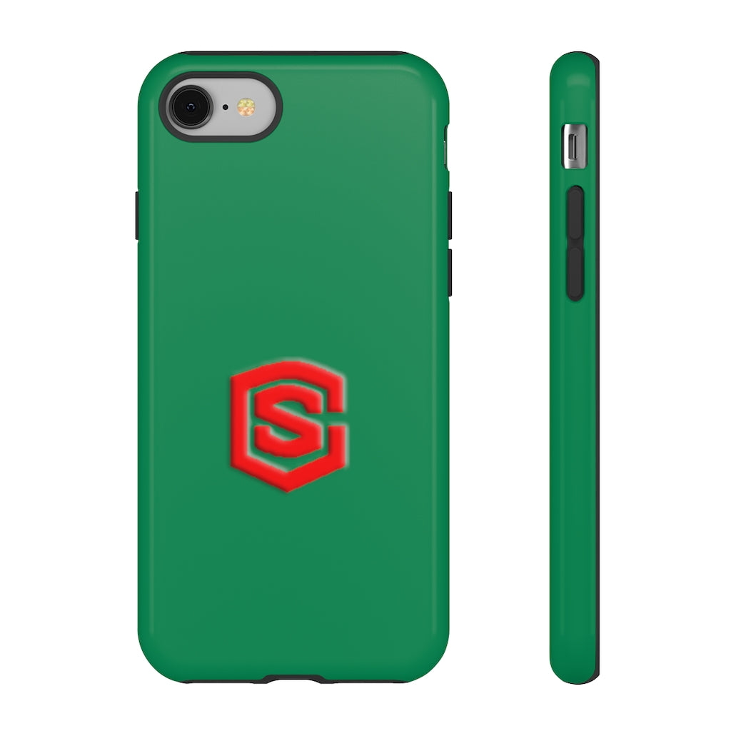 Green Tough Cases Red Logo