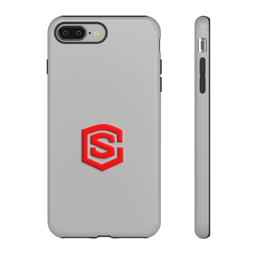 Silver Tough Cases Red Logo