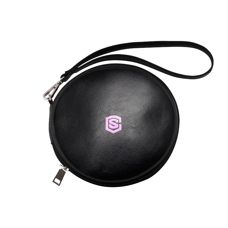 BLACK ROUND BAG pink logo Round Makeup Bag (Model 1625)