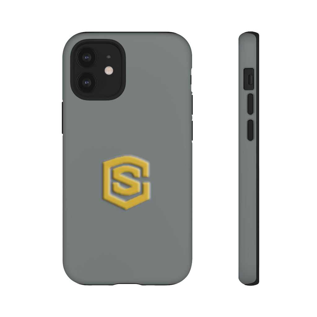 Grey Tough Cases Gold Logo