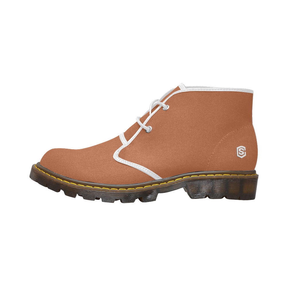 white Men's Canvas Chukka Boots (Model 2402-1)