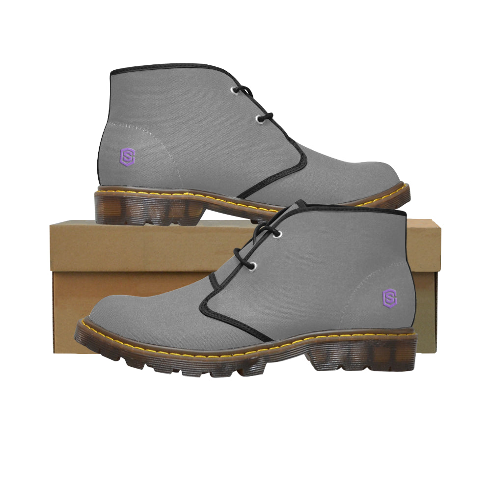 purple Men's Canvas Chukka Boots (Model 2402-1)
